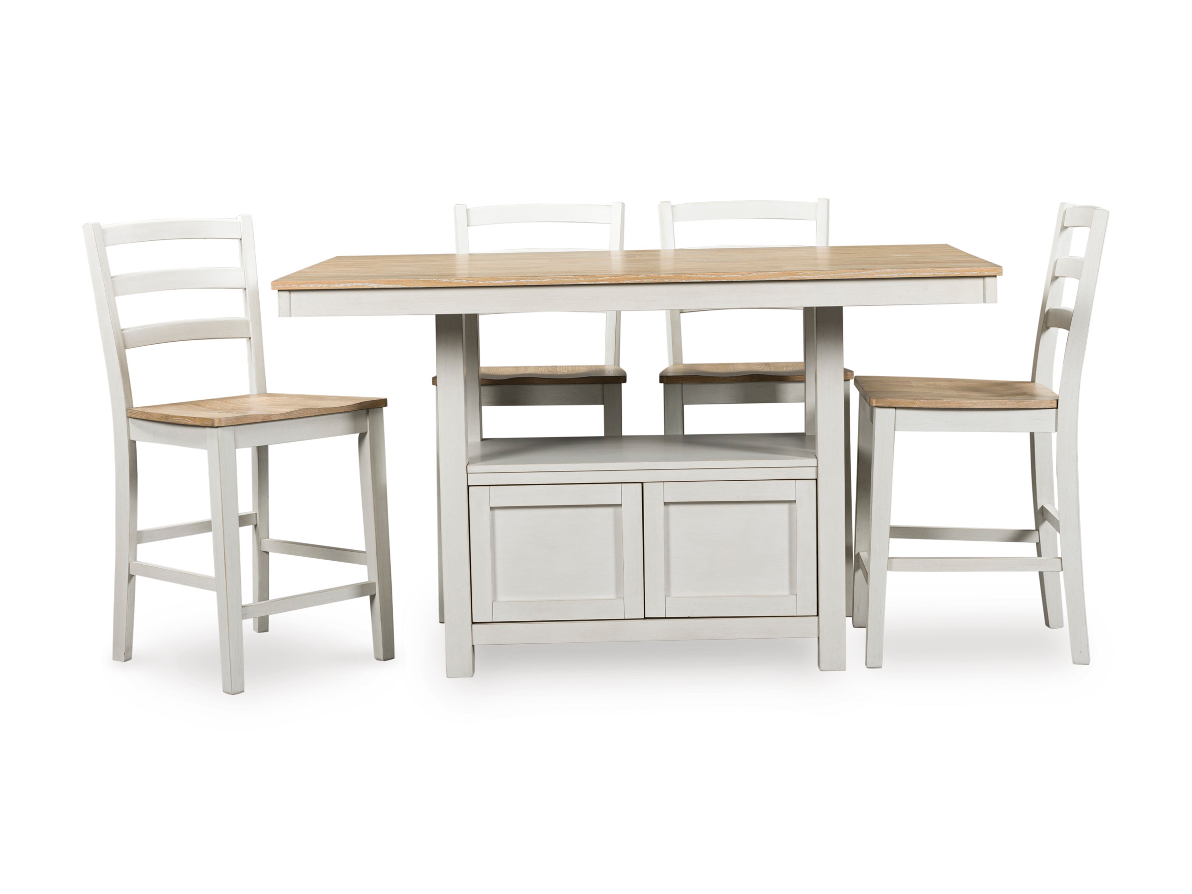 Counter Height Dining Table and 4 Barstools