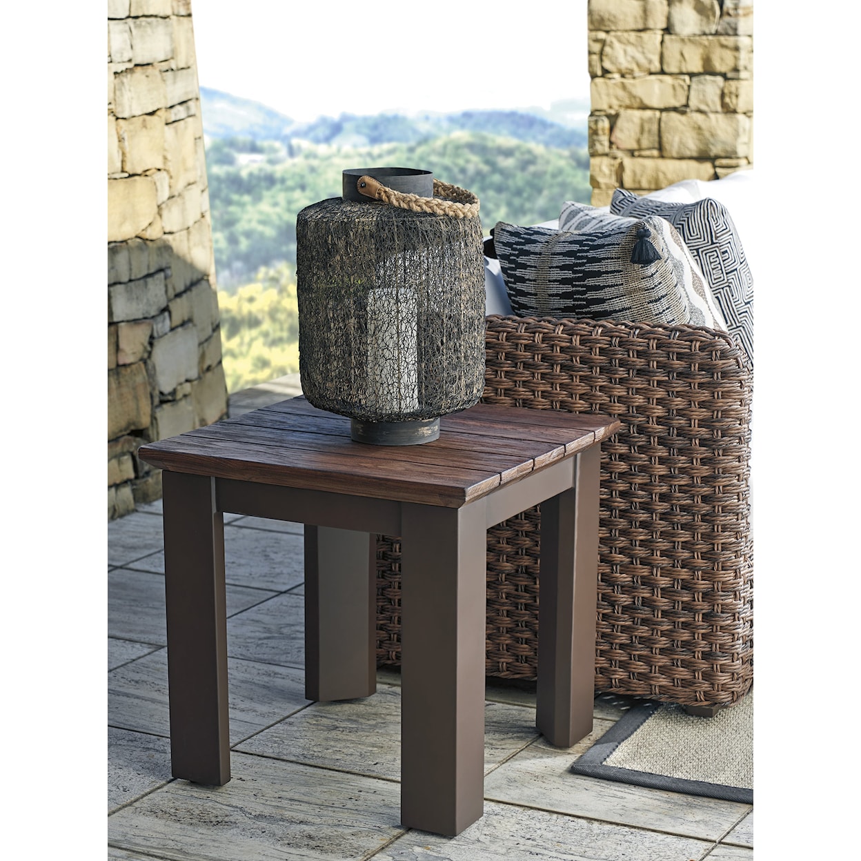 Tommy Bahama Outdoor Living Kilimanjaro Serving End Table