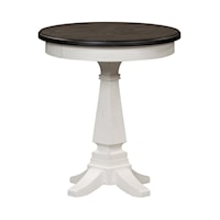 Cottage Chairside Table with Pedestal Base