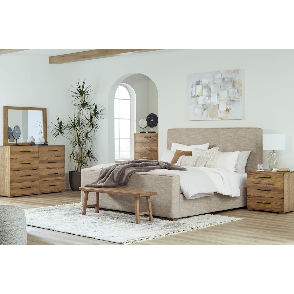 Ashley Furniture Signature Design Dakmore King Upholstered Bed