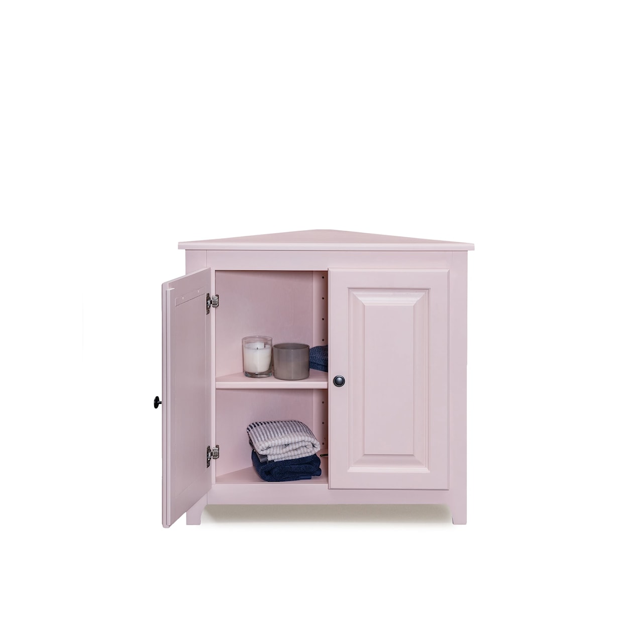 Archbold Furniture Pantries and Cabinets Corner Shelf with Doors