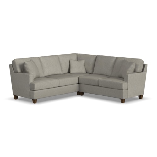 Contemporary Sectional Sofa with Track Arms