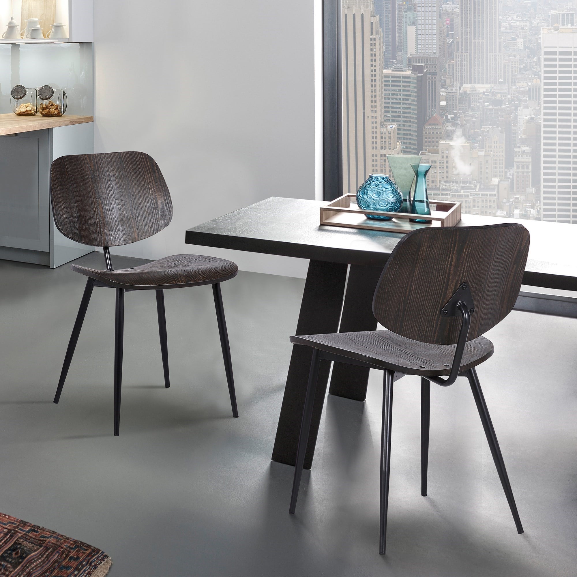Armen Living Miki Dining Accent Chairs (Set of 2)
