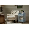 Accentrics Home Accents Two Drawer X Side End Table in Sky Blue