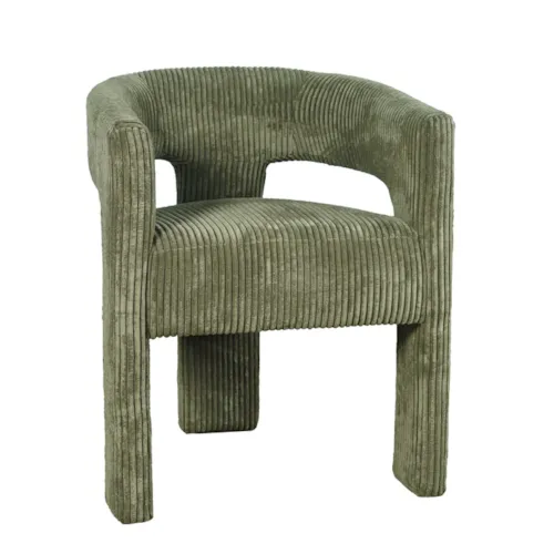 Contemporary Upholstered Dining Chair with Barrel Back
