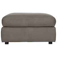 Leather Square Cocktail Ottoman