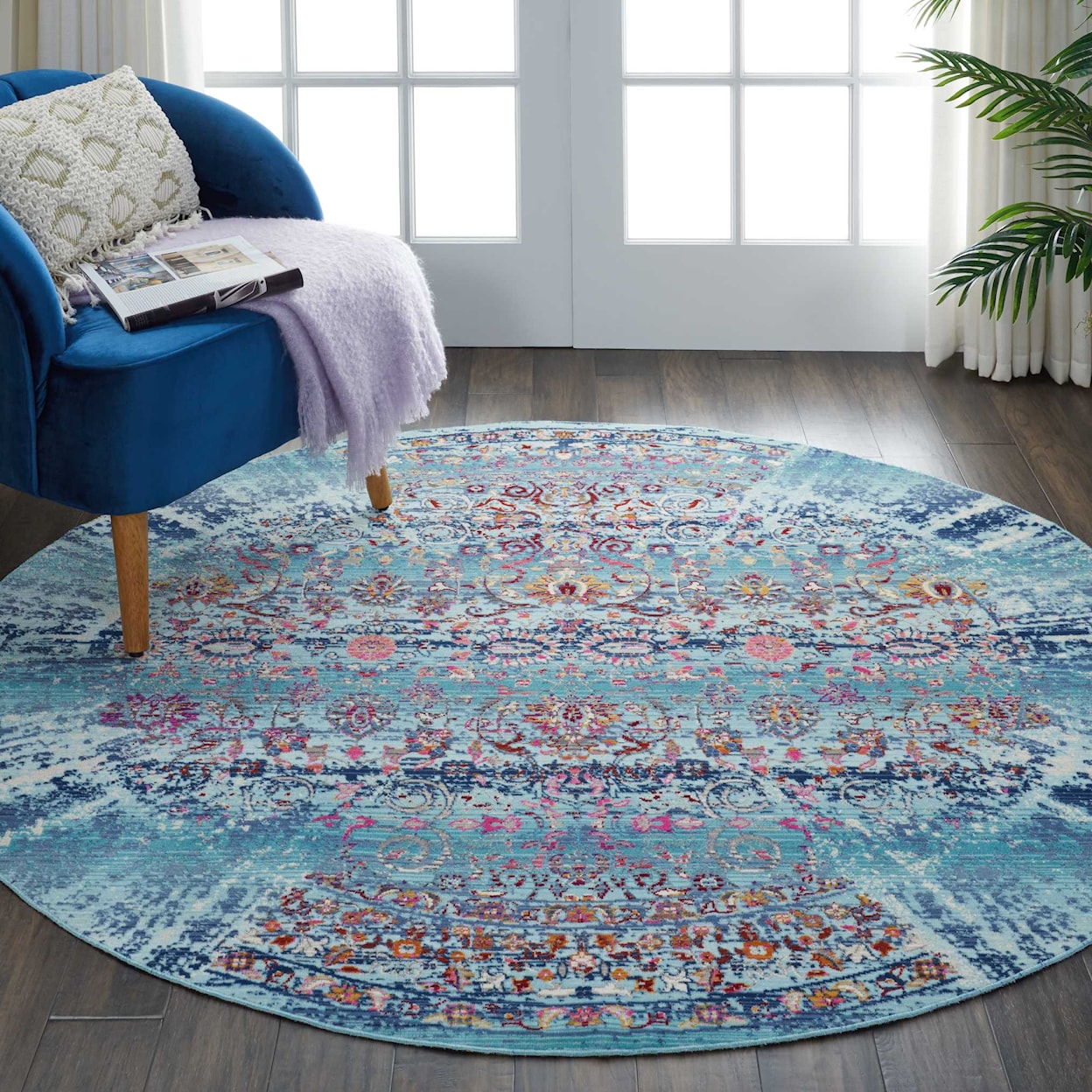 Nourison Vintage Kashan 6' Round  Rug