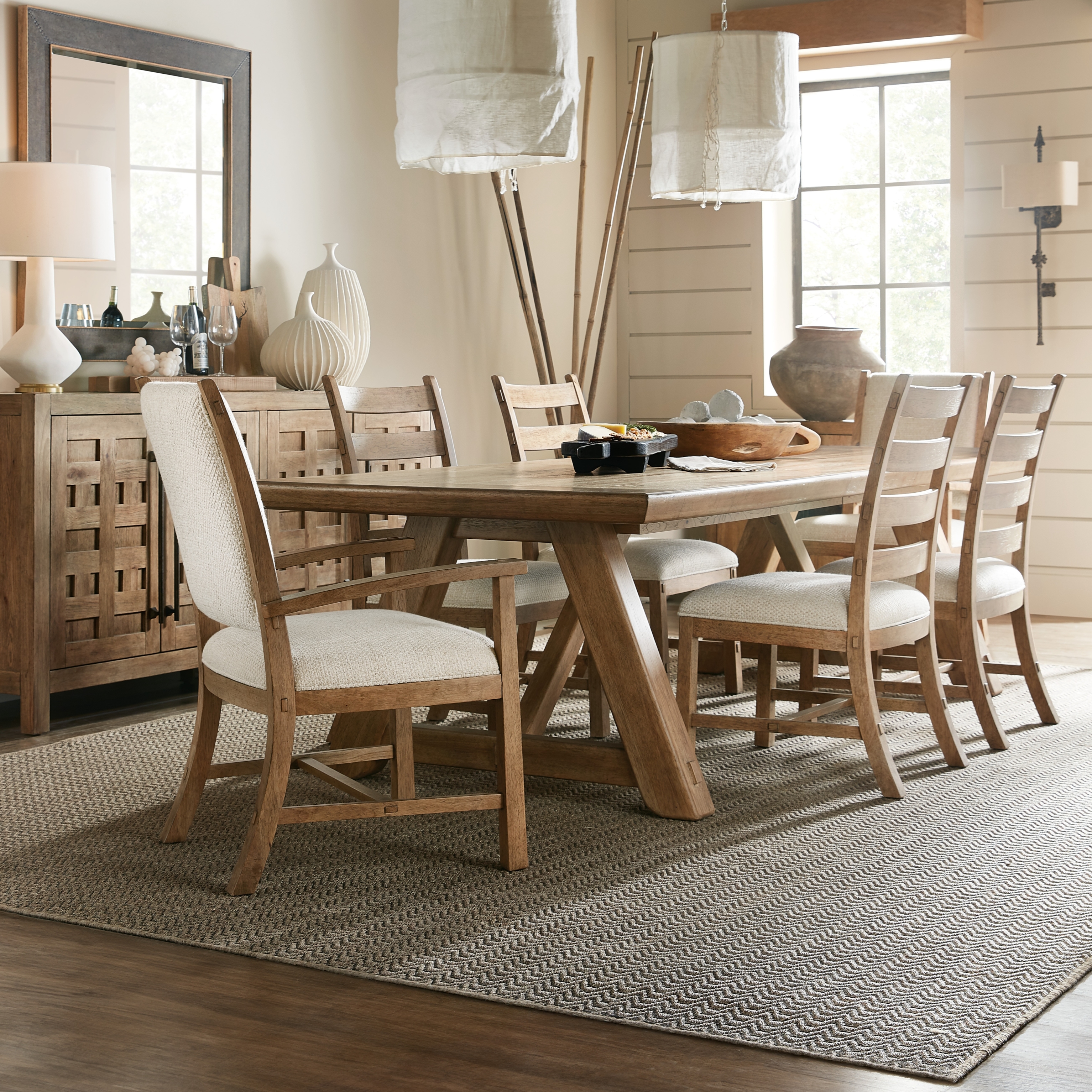 Rustic Console Table with Metal Accents
