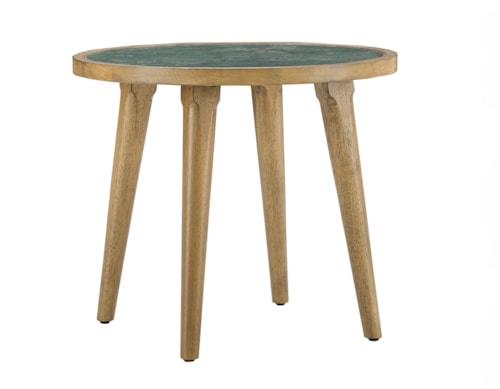 Mid-Century Modern Sintered Stone End Table