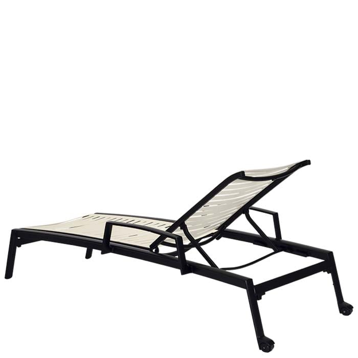 Tropitone Elance Adjustable Strap Chaise Lounge w/Wheels