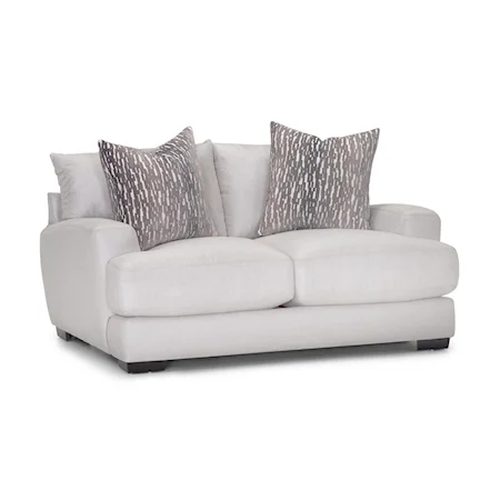 Contemporary Loveseat with Reversible Cushions