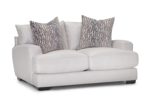 Contemporary Loveseat with Reversible Cushions