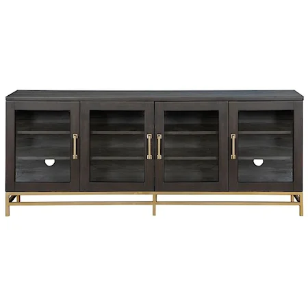 Transitional 4-Door Large Entertainment Console