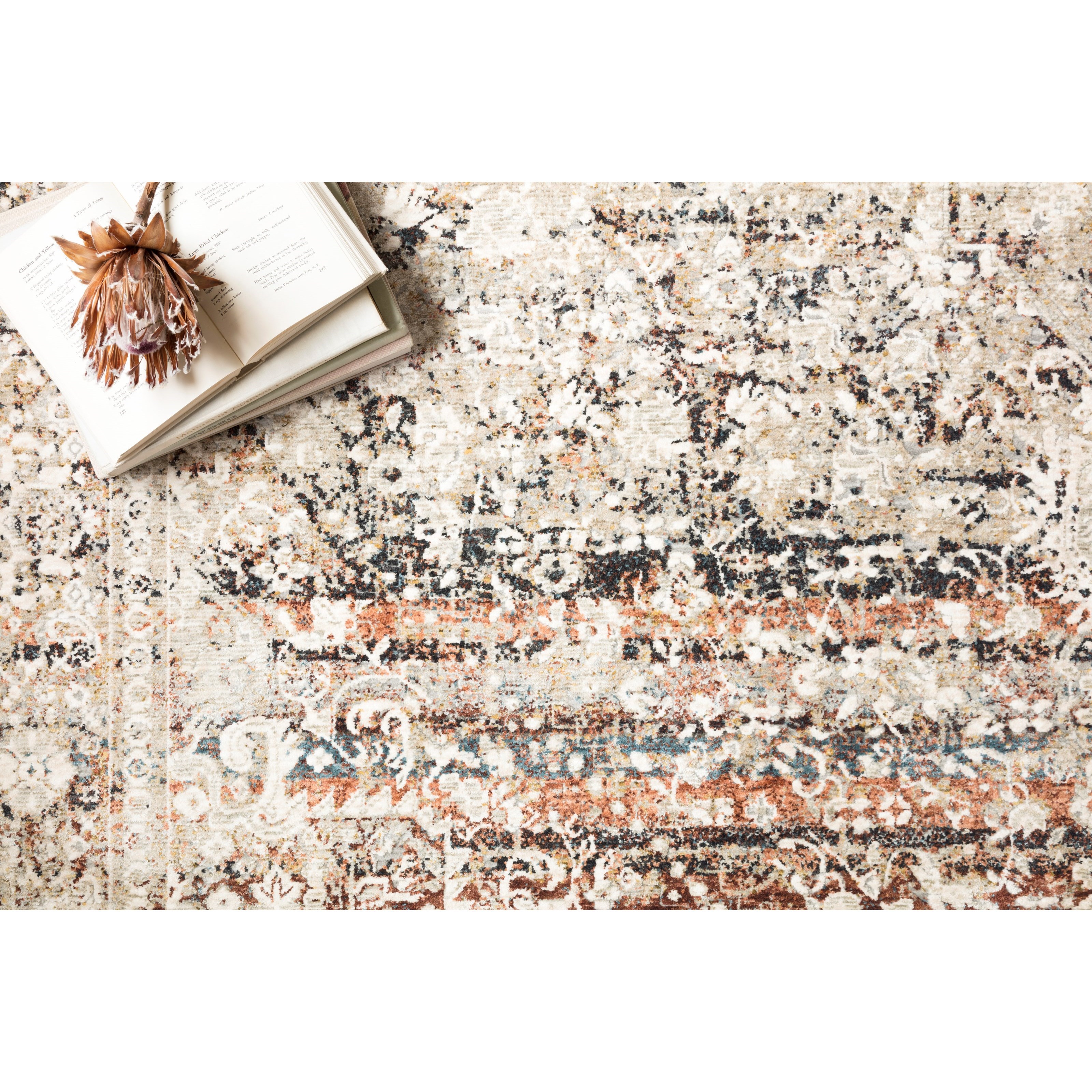 Loloi Rugs Theia 3'7" x 5'2" Taupe / Brick Rug