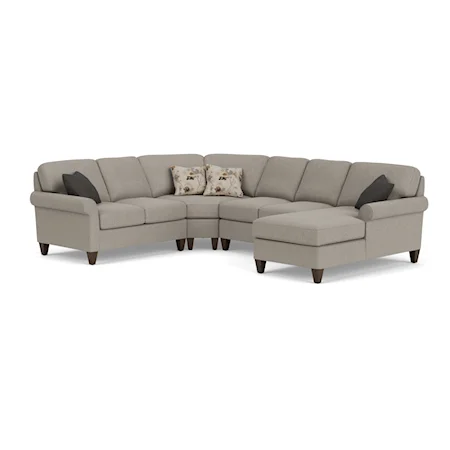 Casual Style Sectional Fabric Sofa