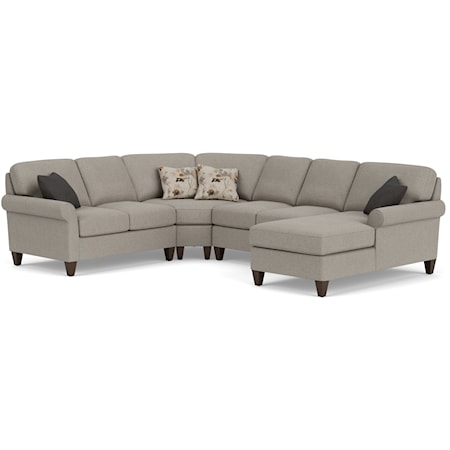 Casual Style Sectional Fabric Sofa