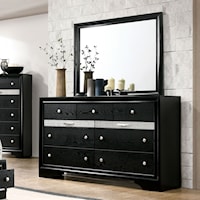 Contemporary 7 Drawer Dresser with 2 Jewelry Trays