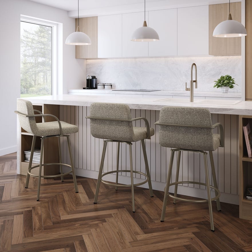 Upholstered Counter Height Swivel Stool