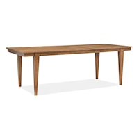 Farmhouse Rectangular Dining Table with Removable Leaf