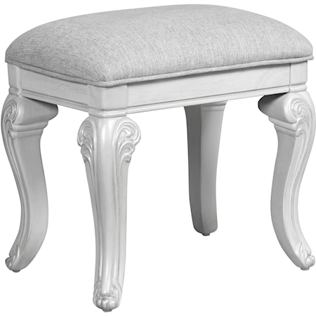 Upholstered Rectangular Vanity Stool