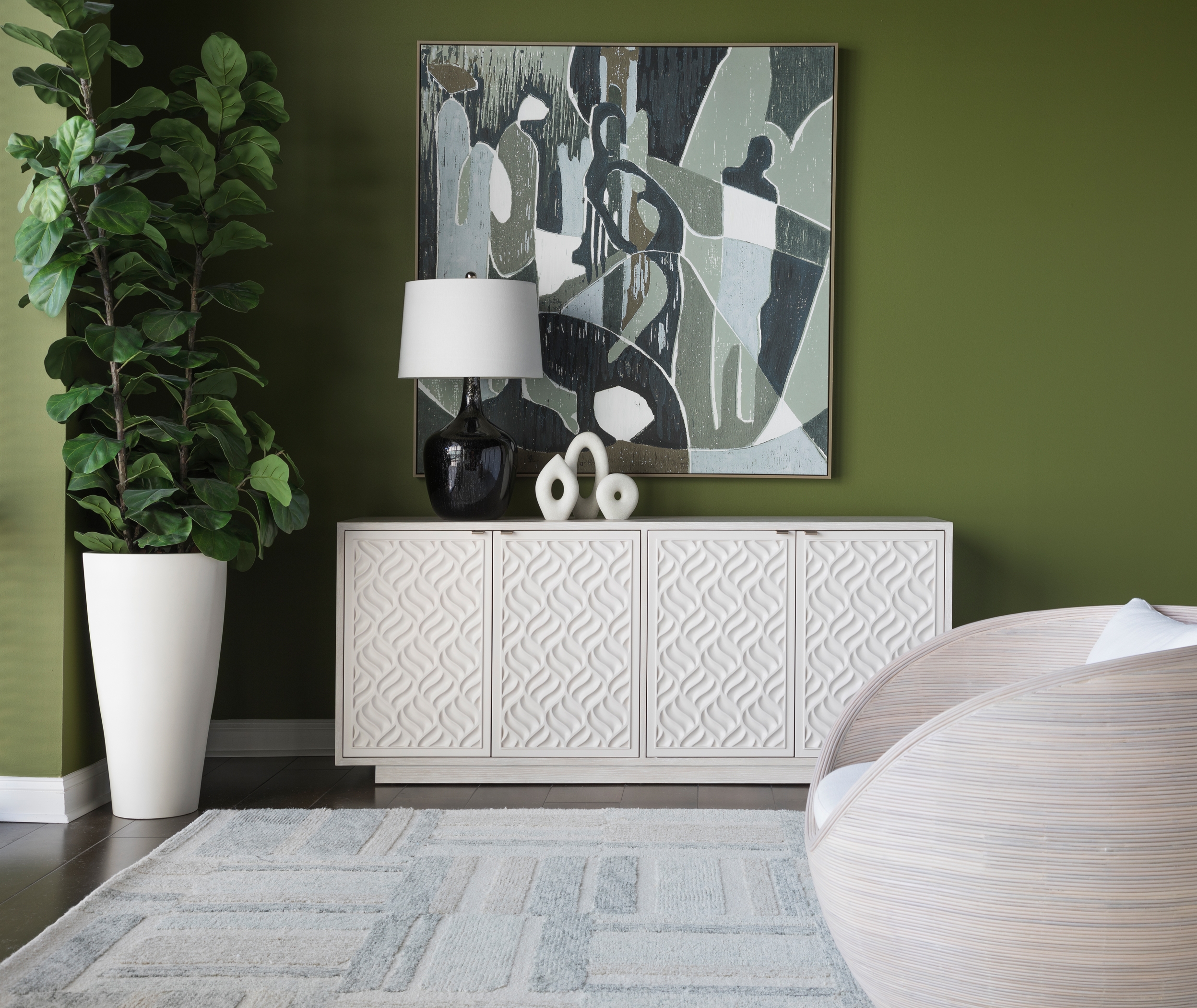 Artistica Solimar Rattan Swivel Chair