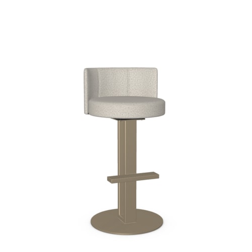 Contemporary Upholstered Bar Height Swivel Stool