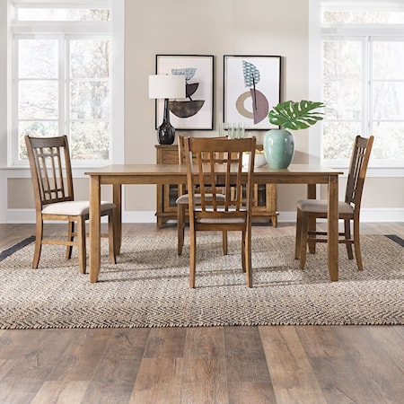 5-Piece Rectangular Dining Table Set