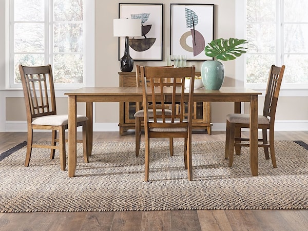 5-Piece Rectangular Dining Table Set