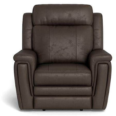 Asher Contemporary Wall Hugger Power Recliner with Power Headrest and Lumbar