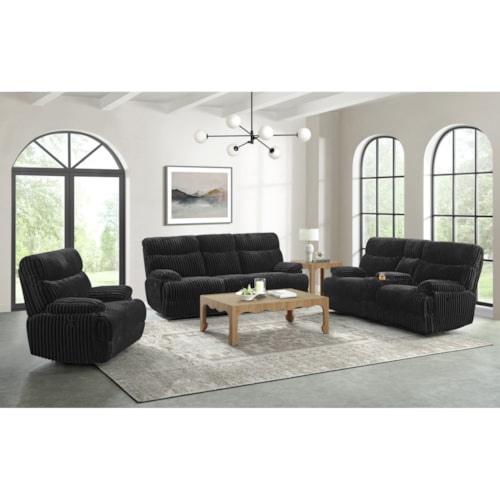 Contemporary 3-Piece Motion Living Room Set