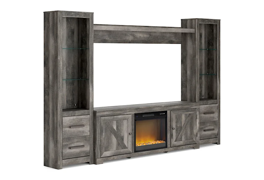 Wynnlow Entertainment Center with Electric Fireplace by Signature Design by Ashley at VanDrie Home Furnishings