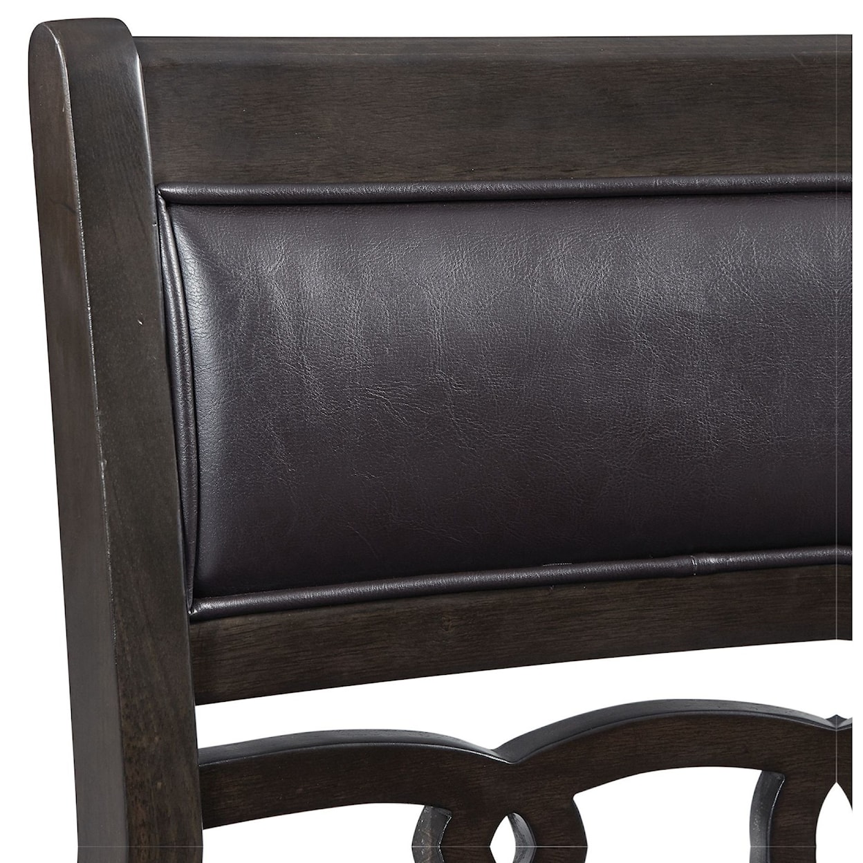 Elements International Amherst Counter Height Faux Leather Side Chair