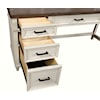 Aspenhome Eileen Single Pedestal Desk+Hutch+Return