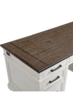 Intercon Drake Cottage Executive Desk with Locking File Drawers