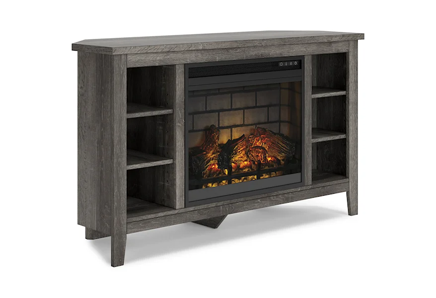 Arlenbry Corner TV Stand w/ Electric Fireplace by Signature Design by Ashley at Rife's Home Furniture