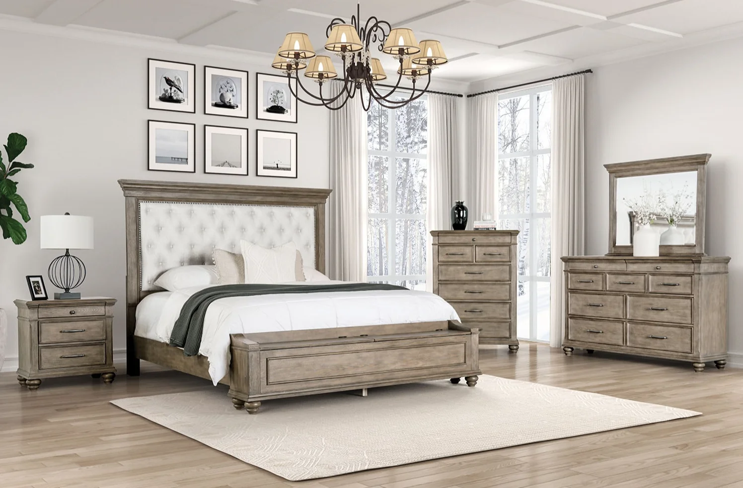 Furniture of America FOA Philomath FM7430BRQ5PCCHEST Transitional