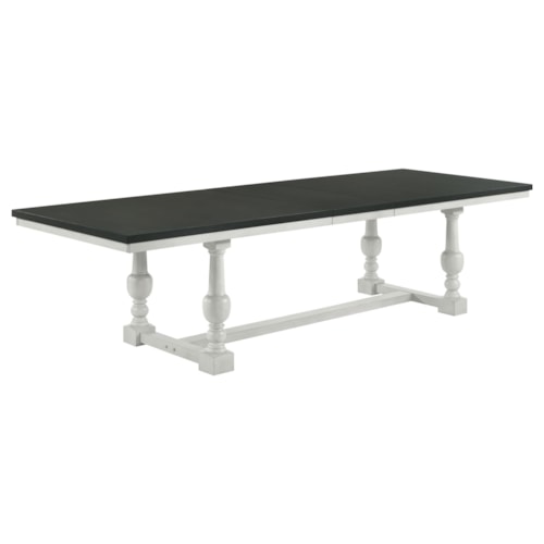 Aventine 112-Inch Extension Dining Table Vintage Charcoal