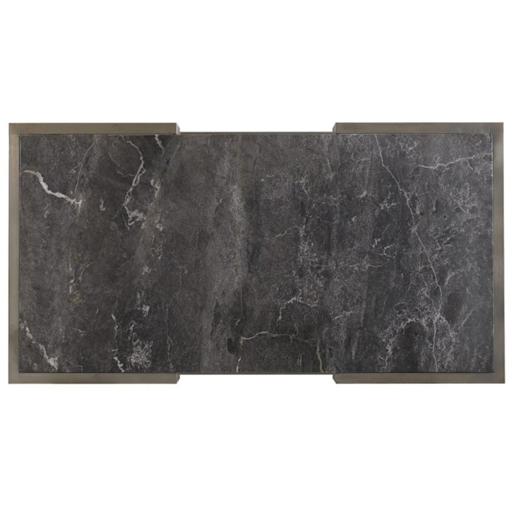 Sherrill Occasional INFINITO Marble-Top Cocktail Table w/Glass Shelf