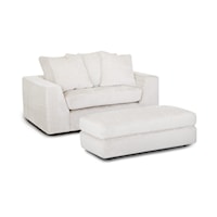 Casual Chair with Ottoman Set