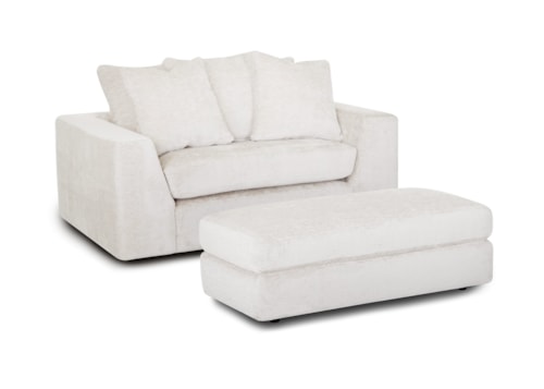 Casual Chair with Ottoman Set