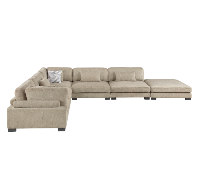 Homelegance Tinley 6-Piece Sectional Sofa with Ottoman