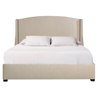 Cooper Extended California King Fabric Wing Bed (64"H)