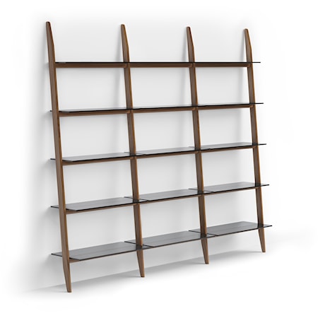 Contemporary Leaning Ladder Shelf System