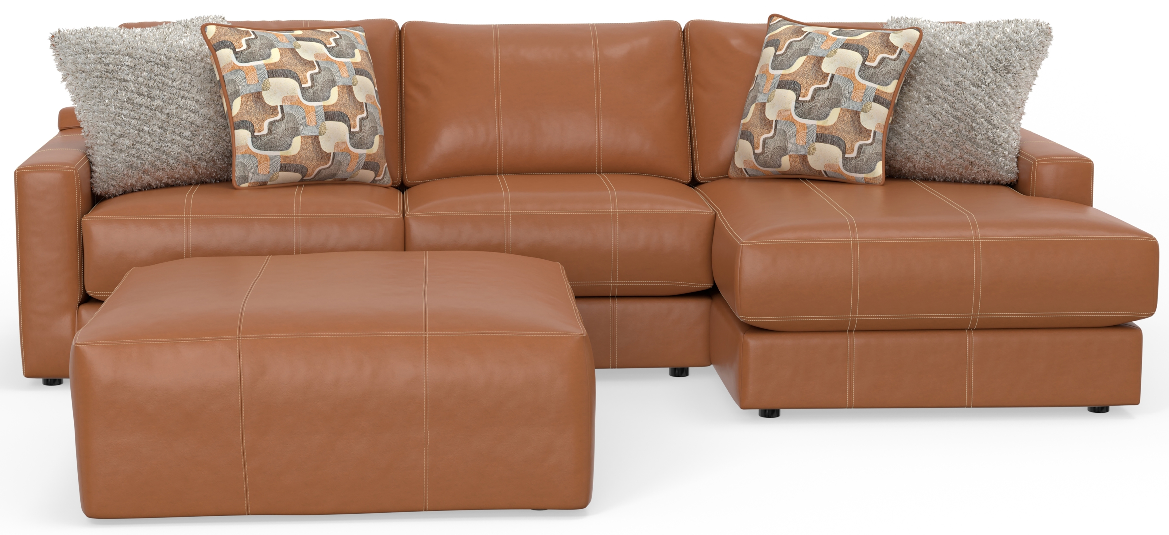 Jackson Furniture Minori 3-Piece Sectional Sofa with Cocktail Ottoman
