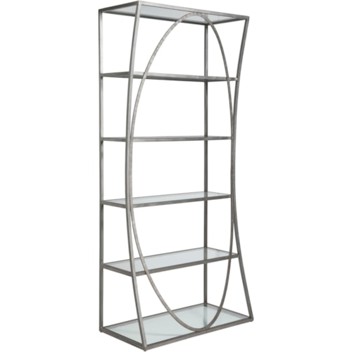 Ellipse Contemporary Etagere Bookcase