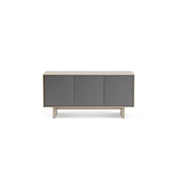 Contemporary 3-Door Media Console with Soundbar Shelf