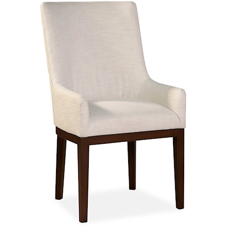 Contemporary Host Chair with Rounded Track Arms