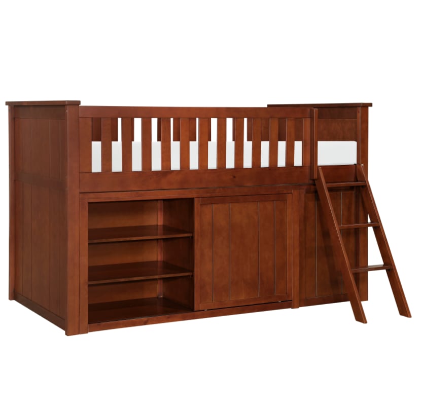 Homelegance Rowe Low Loft Bunk Bed with Storage