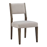 Transitional Upholstered Side Dining Chair with Open Back