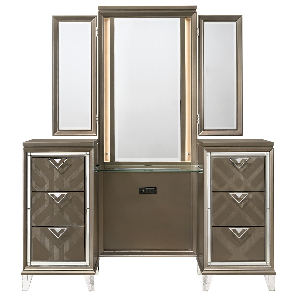 Acme Furniture Skylar Vanity Desk & Mirror